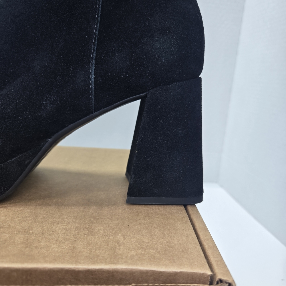 Dolce Vita Gracey Black Suede Leather Platform Block Heeled Boots Size 7.5 7 1/2 - Picture 12 of 16